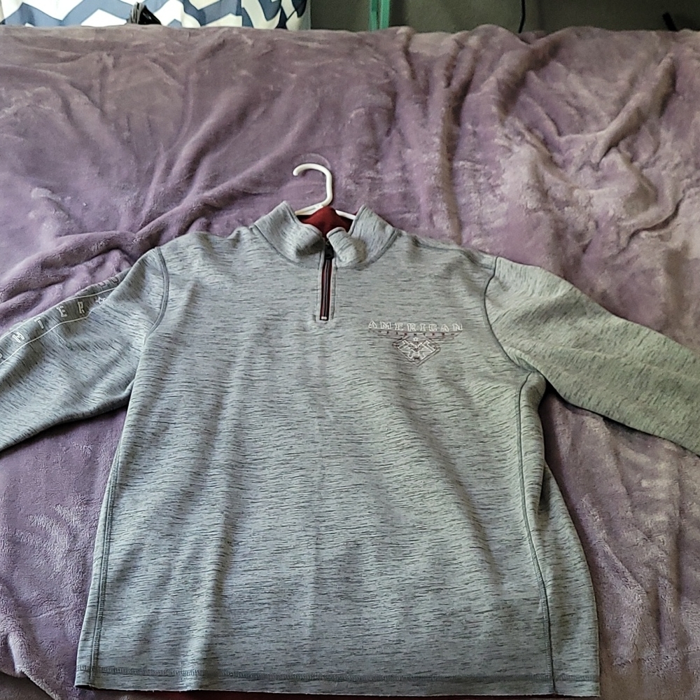 American fighter long sleeve quarter zip shirt